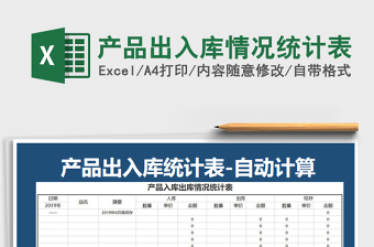 2021年產(chǎn)品出入庫情況統(tǒng)計(jì)表
