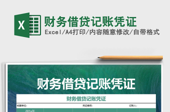 2021年財務(wù)借貸記賬憑證