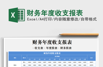 2021年財務(wù)年度收支報表