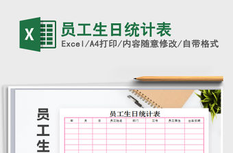 2021年員工生日統計表