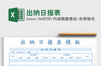 2021年出納日報表
