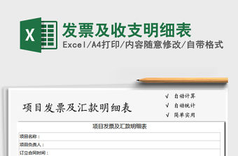 2021年發票及收支明細表