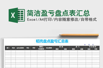 2021年簡潔盈虧盤點表匯總