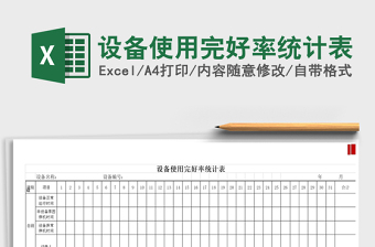2021年設(shè)備使用完好率統(tǒng)計表