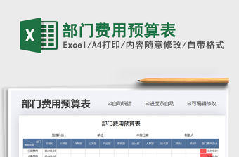 2021年部門費用預算表