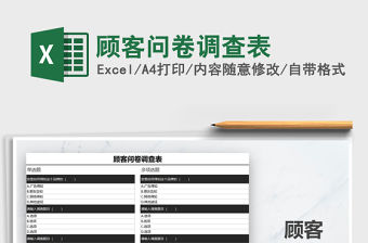 2021年顧客問卷調查表