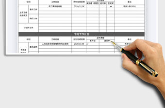 2021年周工作總結計劃表