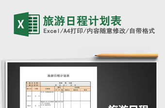 2021年旅游日程計劃表