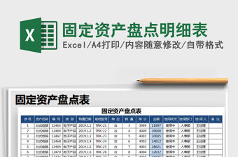2021年固定資產盤點明細表