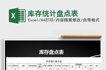 2021年庫存統計盤點表