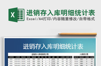 2021年進銷存入庫明細統計表免費下載