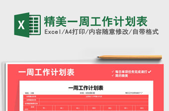 2021年精美一周工作計(jì)劃表