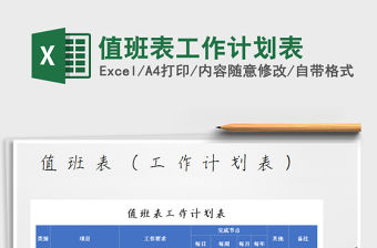 2022年值班表工作計劃表