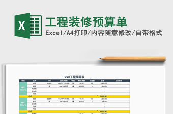 2021年工程裝修預(yù)算單