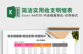 2021年簡(jiǎn)潔實(shí)用收支明細(xì)表