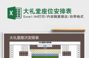 2021年大禮堂座位安排表