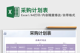 2021年采購計(jì)劃表