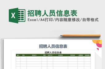 2021年招聘人員信息表