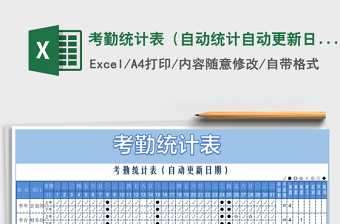 2021年考勤統(tǒng)計(jì)表（自動(dòng)統(tǒng)計(jì)自動(dòng)更新日期）