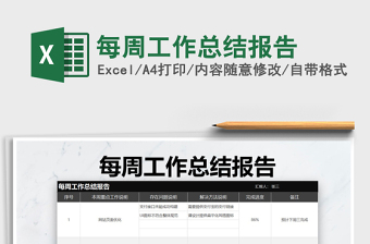 2021年每周工作總結(jié)報(bào)告