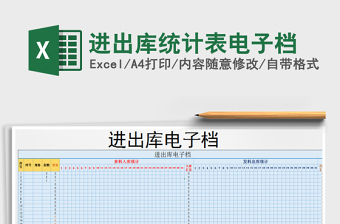2021年進(jìn)出庫統(tǒng)計表電子檔