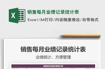 2021年銷售每月業績記錄統計表