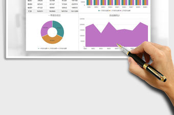 2021年銷售業績數據圖表模板