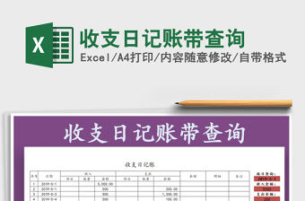 2021年收支日記賬帶查詢