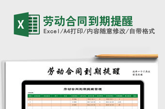 2021年勞動合同到期提醒免費下載