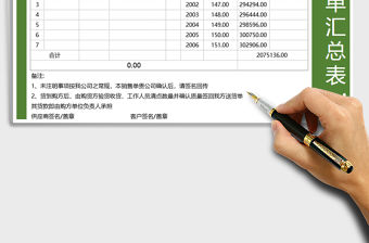 2021年銷售清單匯總表免費下載