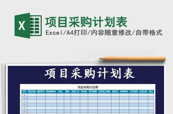 2021年項目采購計劃表