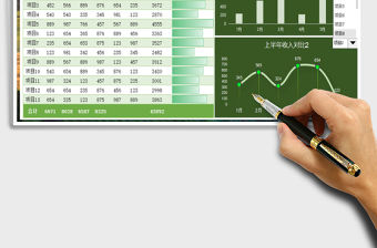 2021年上半年收入表-動態圖表對比免費下載