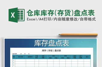 2021年倉庫庫存(存貨)盤點表