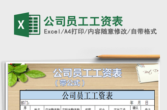 2022年公司員工工資表