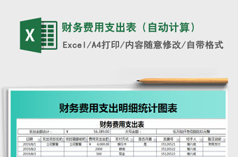 2021年財務費用支出表（自動計算）免費下載