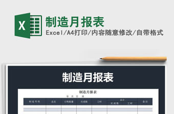 2021年制造月報表