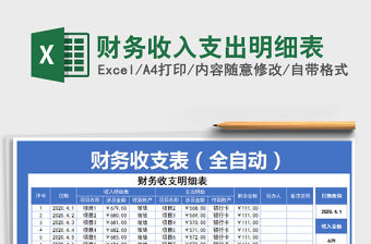 2021年財務收入支出明細表