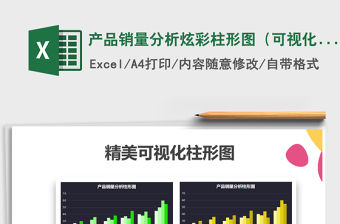 2021年產(chǎn)品銷量分析炫彩柱形圖（可視化）