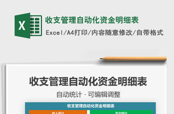 2021年收支管理自動化資金明細表