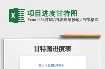 2021年項目進度甘特圖