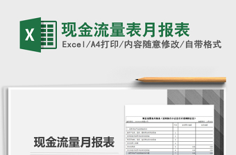2021年現(xiàn)金流量表月報(bào)表