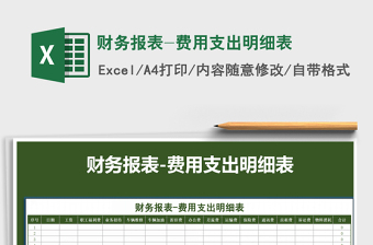 2021年財(cái)務(wù)報(bào)表-費(fèi)用支出明細(xì)表