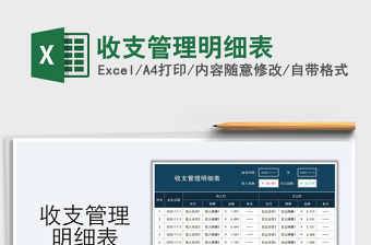 2021年收支管理明細(xì)表