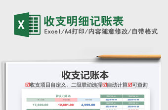 2021年收支明細記賬表