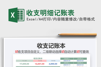 2021年收支明細(xì)記賬表