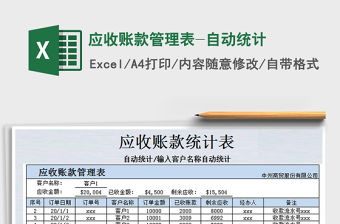 2021年應收賬款管理表-自動統計