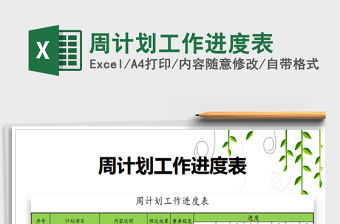 2021年周計劃工作進度表