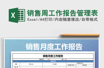2021年銷售周工作報告管理表