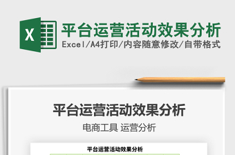 平台运营活动效果分析Excel表格