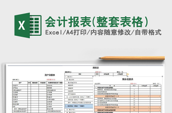 2021年会计报表(整套表格）